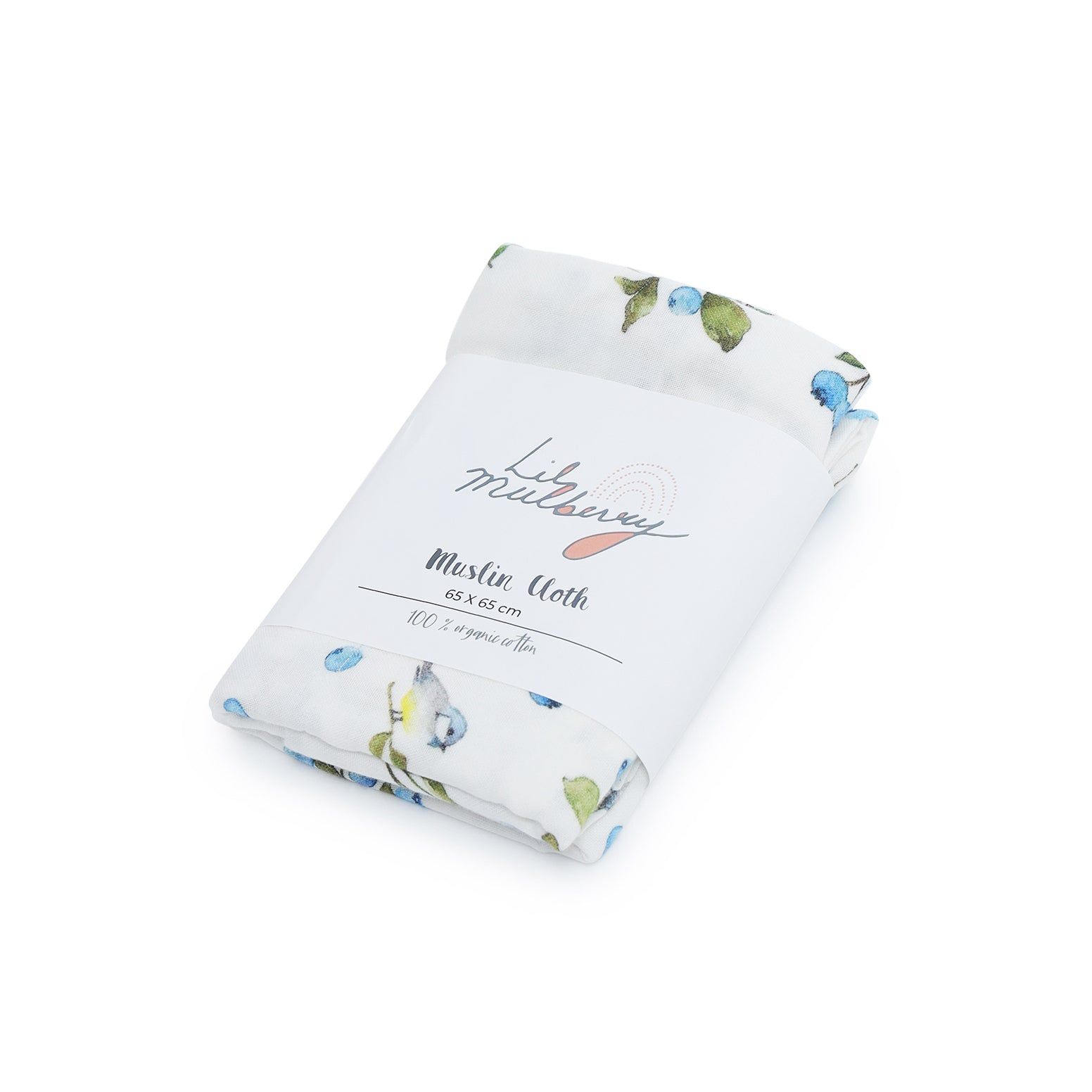 Blueberry & Bird Mini Swaddle